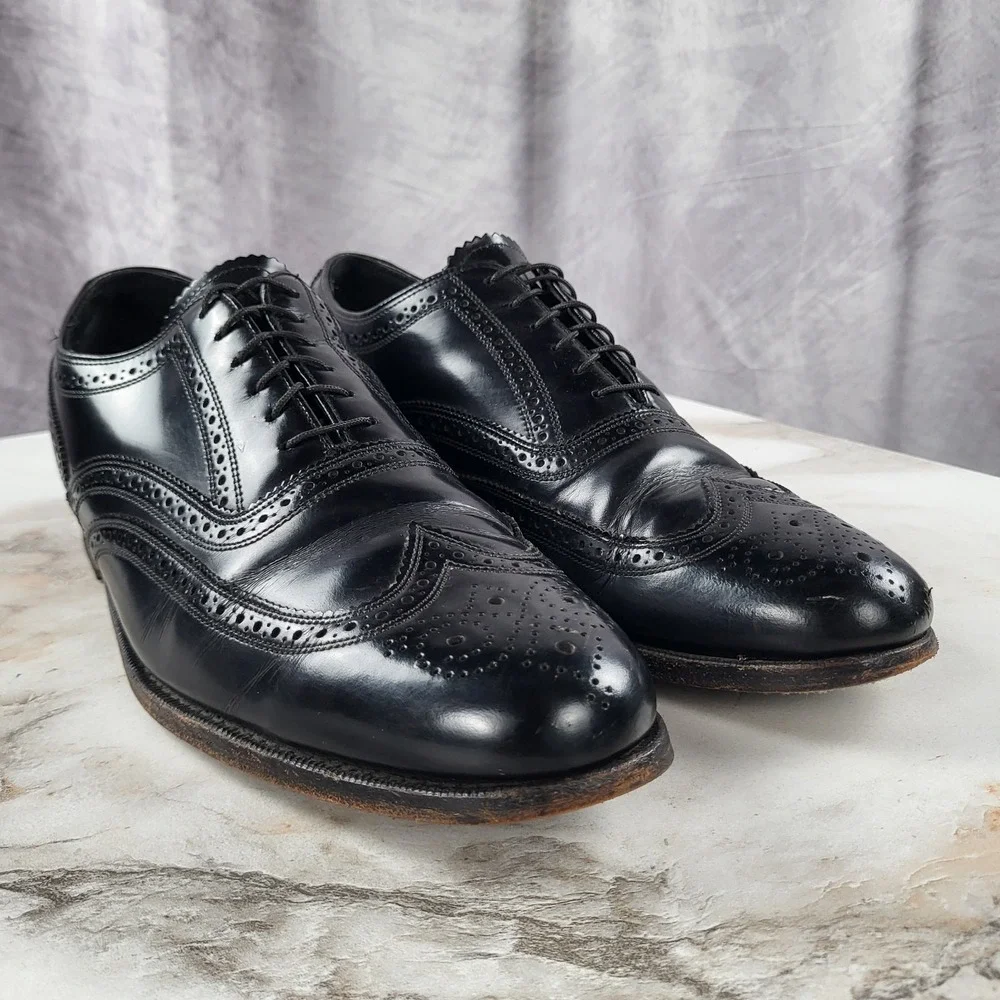 Florsheim Wingtip Oxfords Men's Size 10.5 E Black